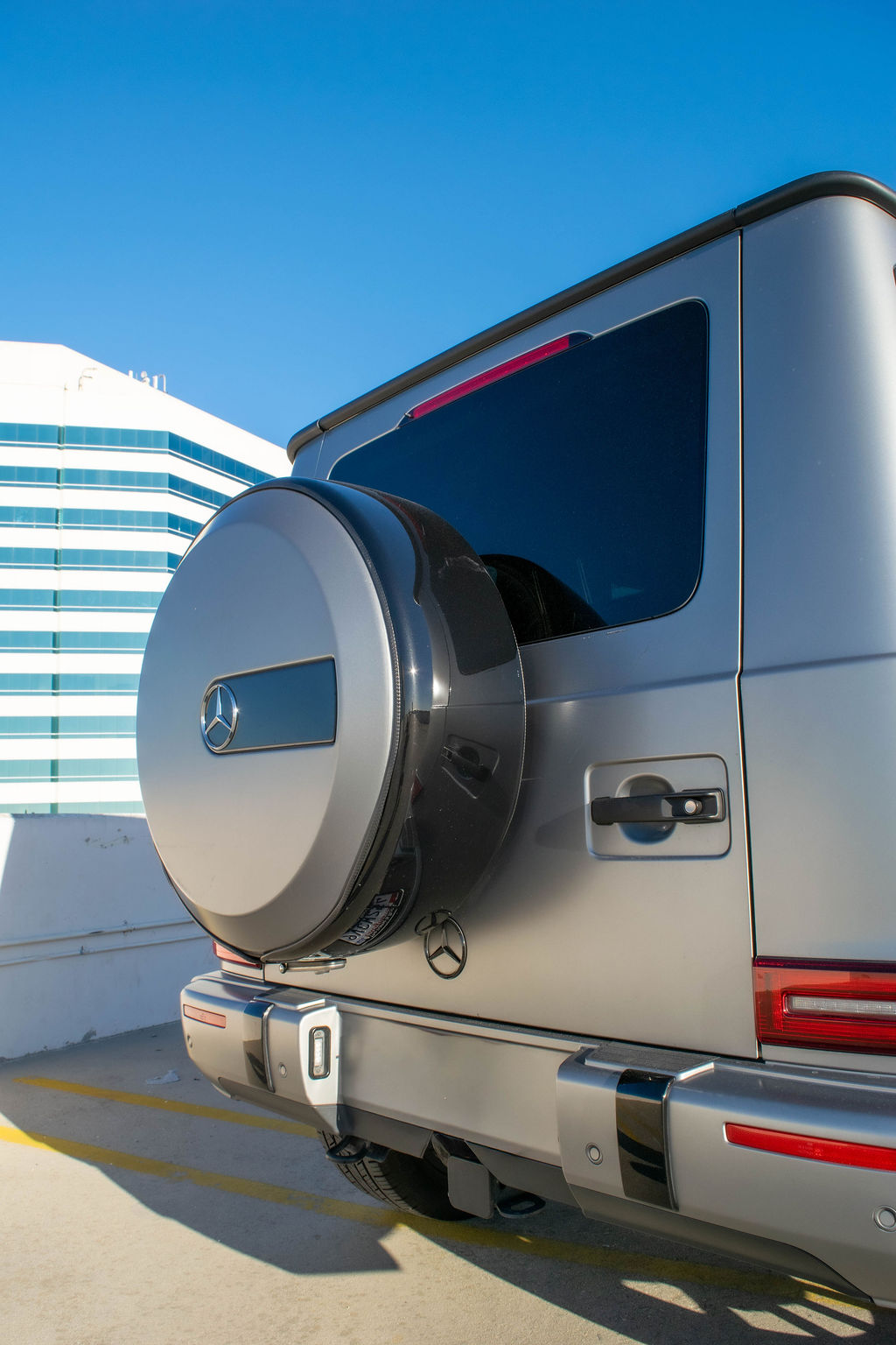 Grey Mercedes-Benz G-Wagon G550 5 seat luxury SUV available in Orange County