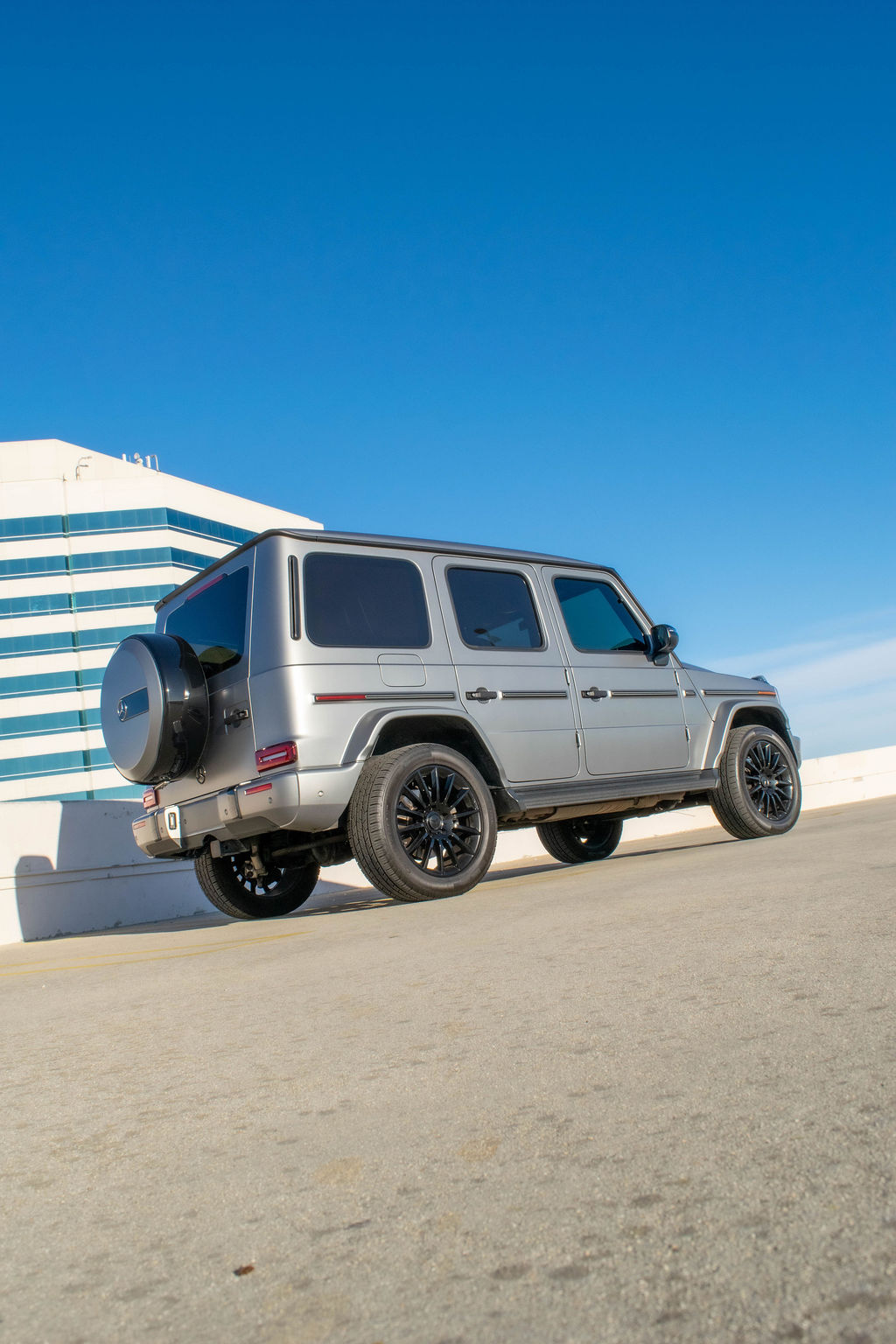 Grey Mercedes-Benz G-Wagon G550 4WD luxury SUV available in Orange County