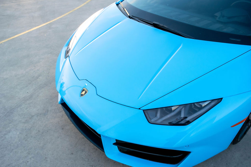 Pink Lamborghini Huracan supercar available across Orange County