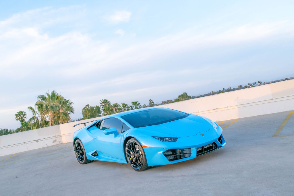 Pink Lamborghini Huracan 2 door supercar