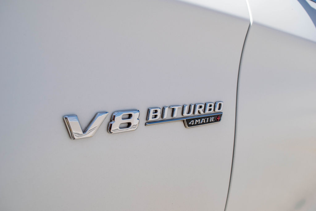 White Mercedes-Benz S-Class AMG S63, AWD Luxury Sedan in Orange County