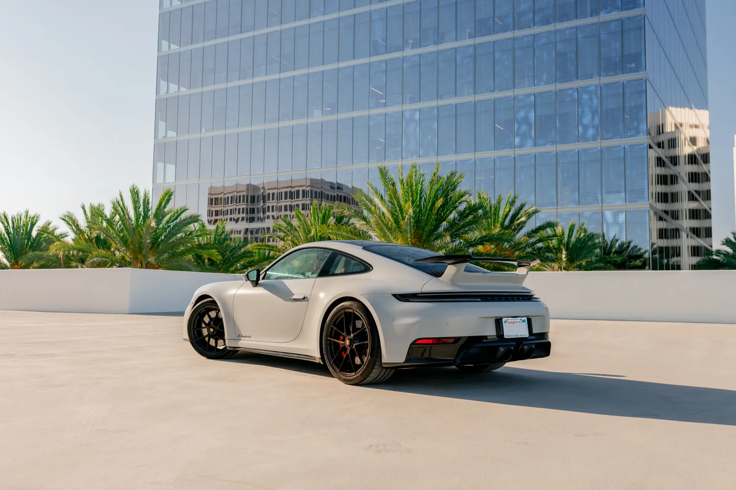 Grey Porsche 911 Carrera 4 GTS, 4 seat rental in Southern California
