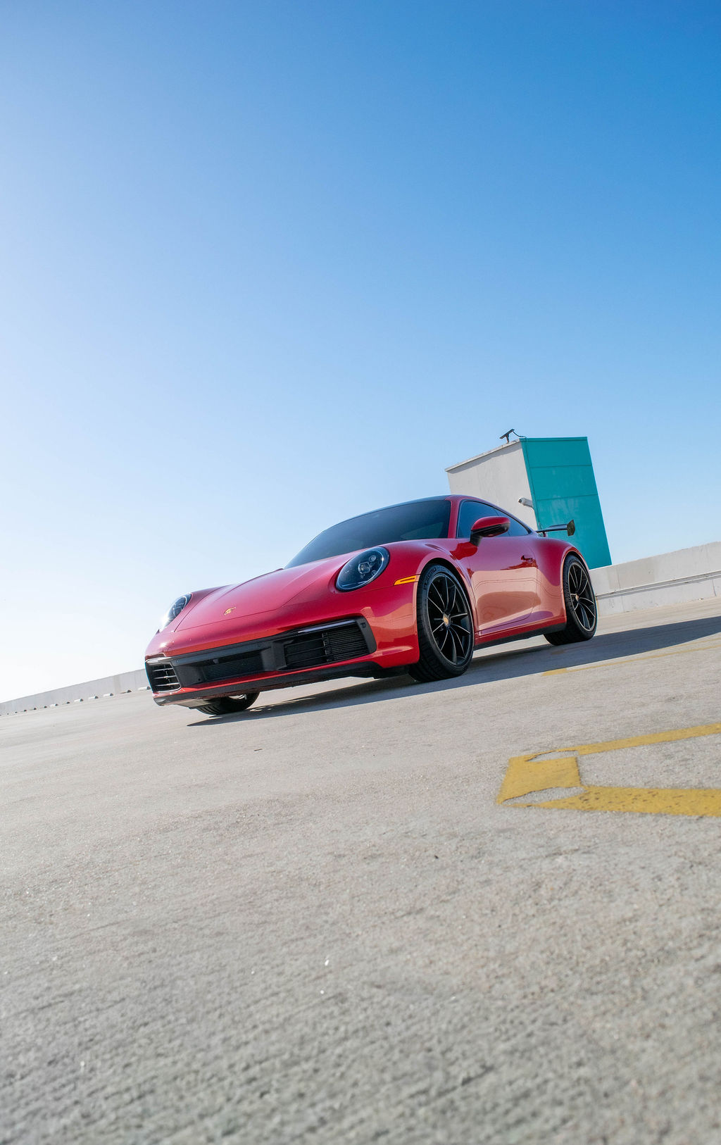 Red Porsche 911 Carrera, 4 seat Sports Car