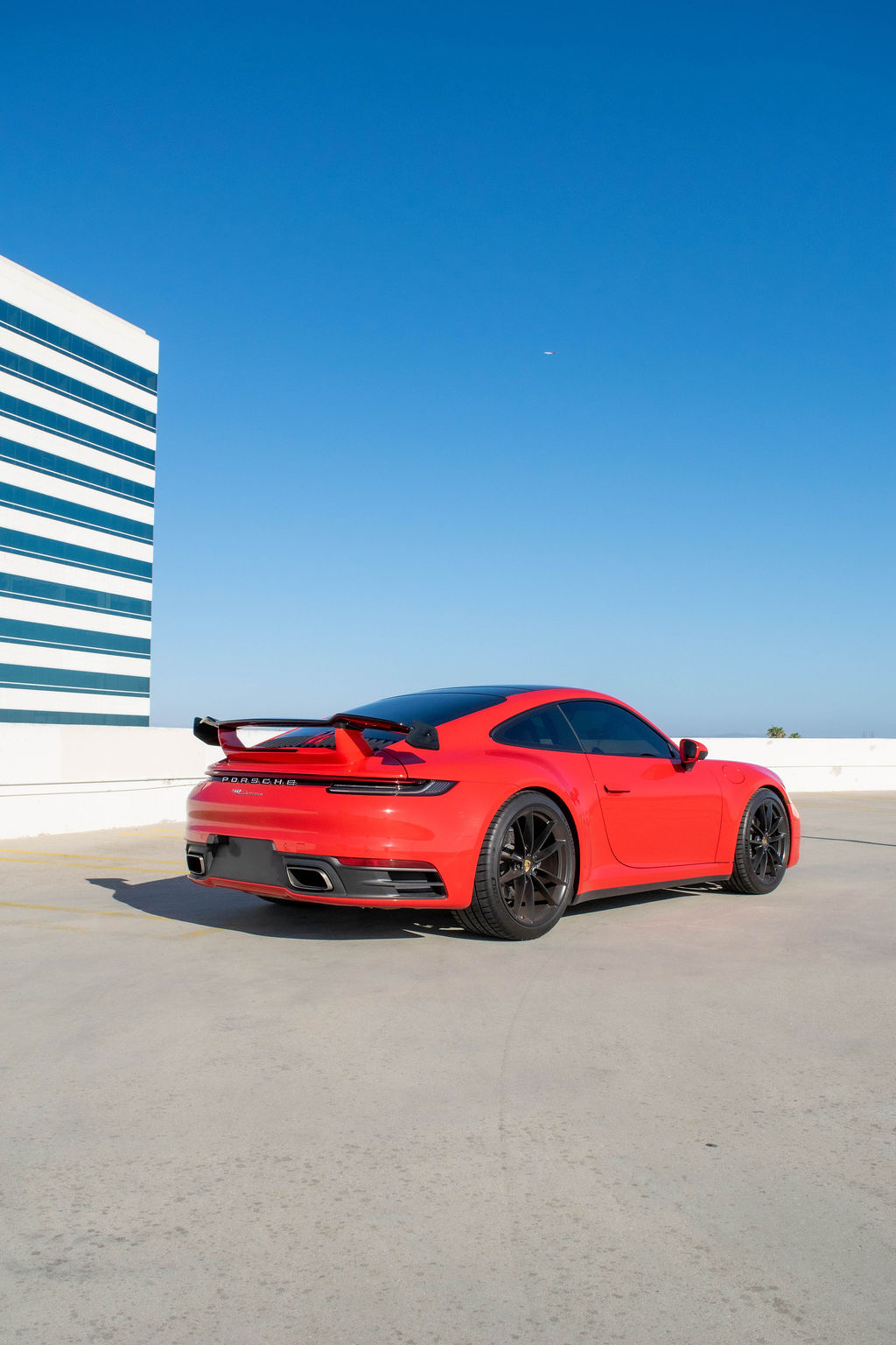 Red Porsche 911 Carrera, 2 door Sports Car