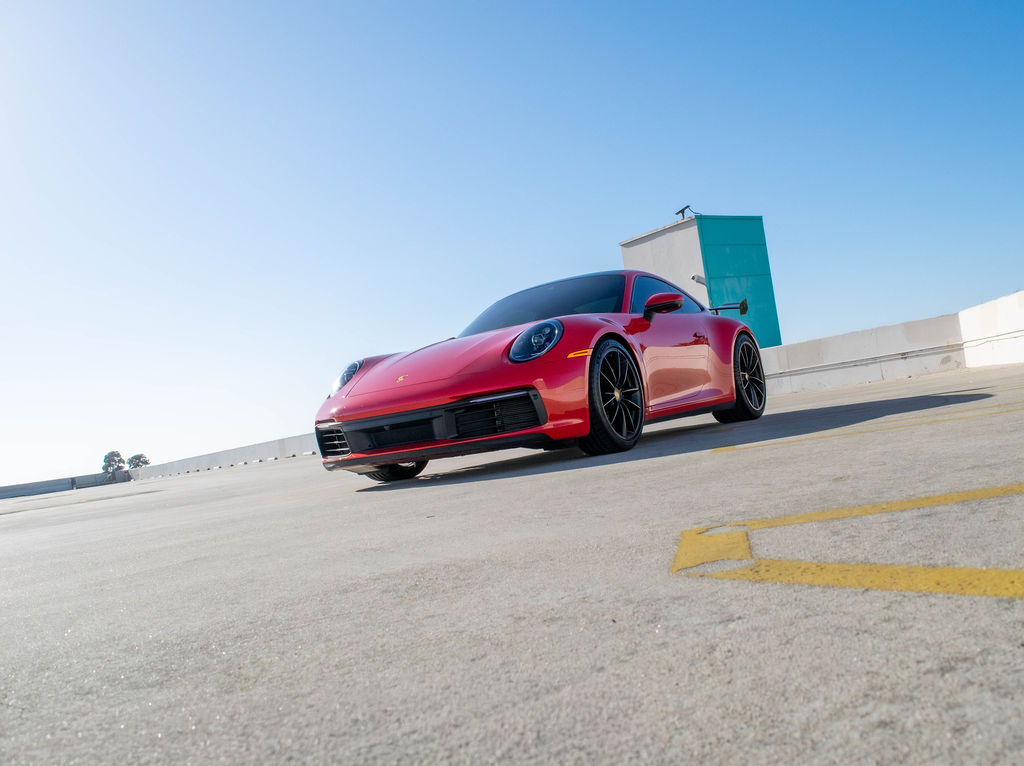 Red Porsche 911 Carrera, RWD Sports Car in Orange County