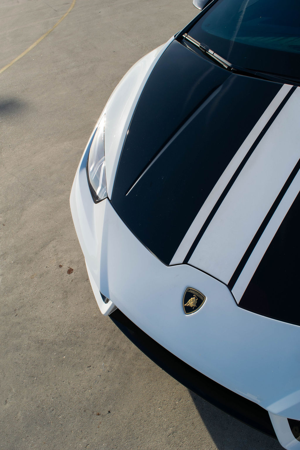 White Lamborghini Huracan Spyder supercar available across Orange County