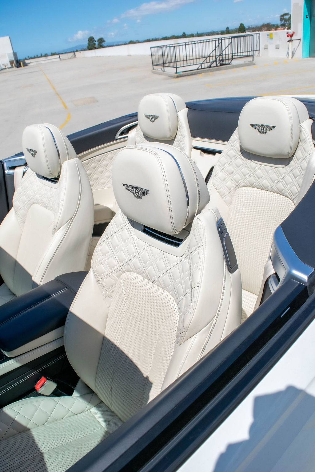 White Bentley Continental GTC First Edition, 4 seats and 2 doors, rental in Orange County