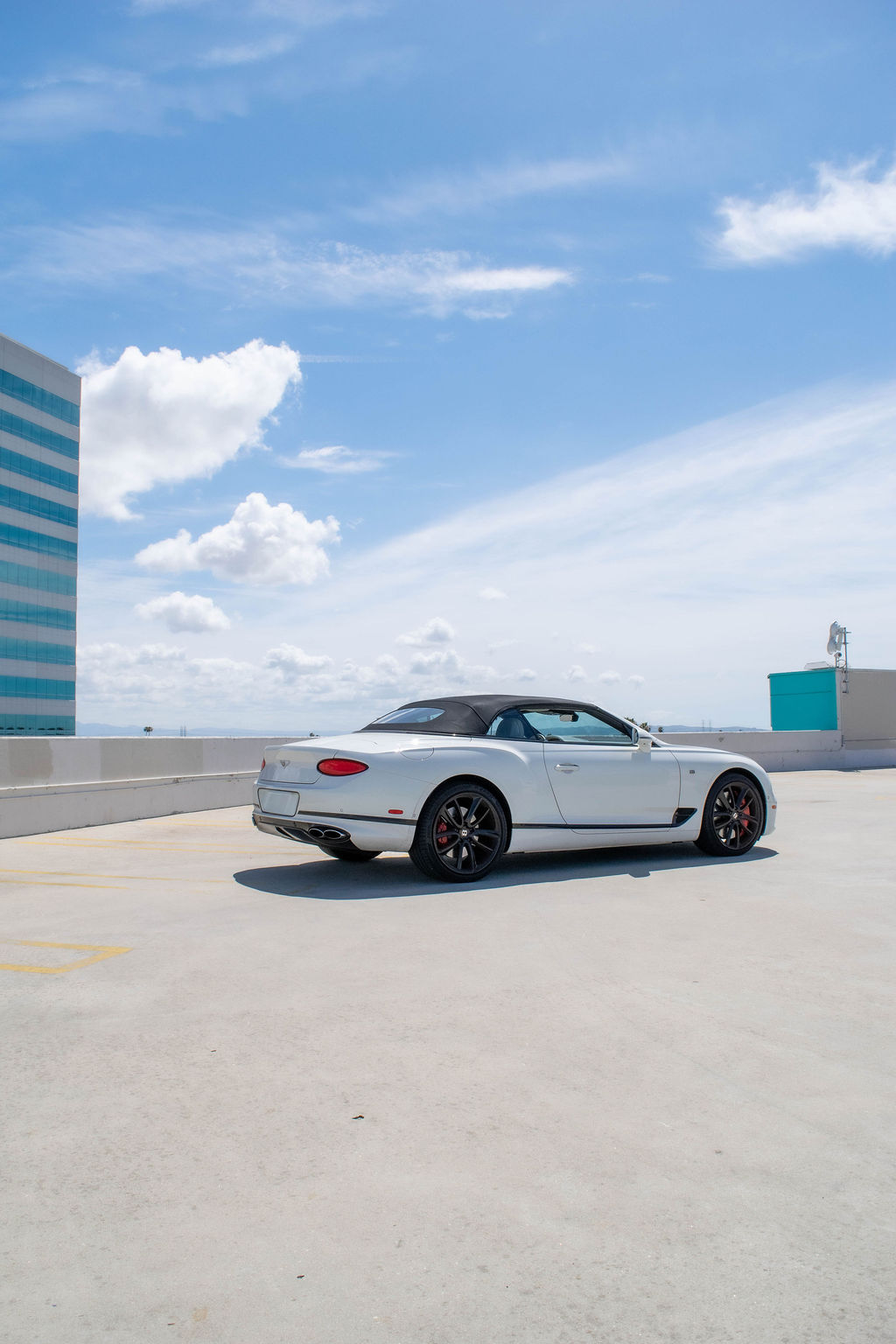 White Bentley Continental GTC First Edition luxury sedan, White cabin, delivered in Orange County