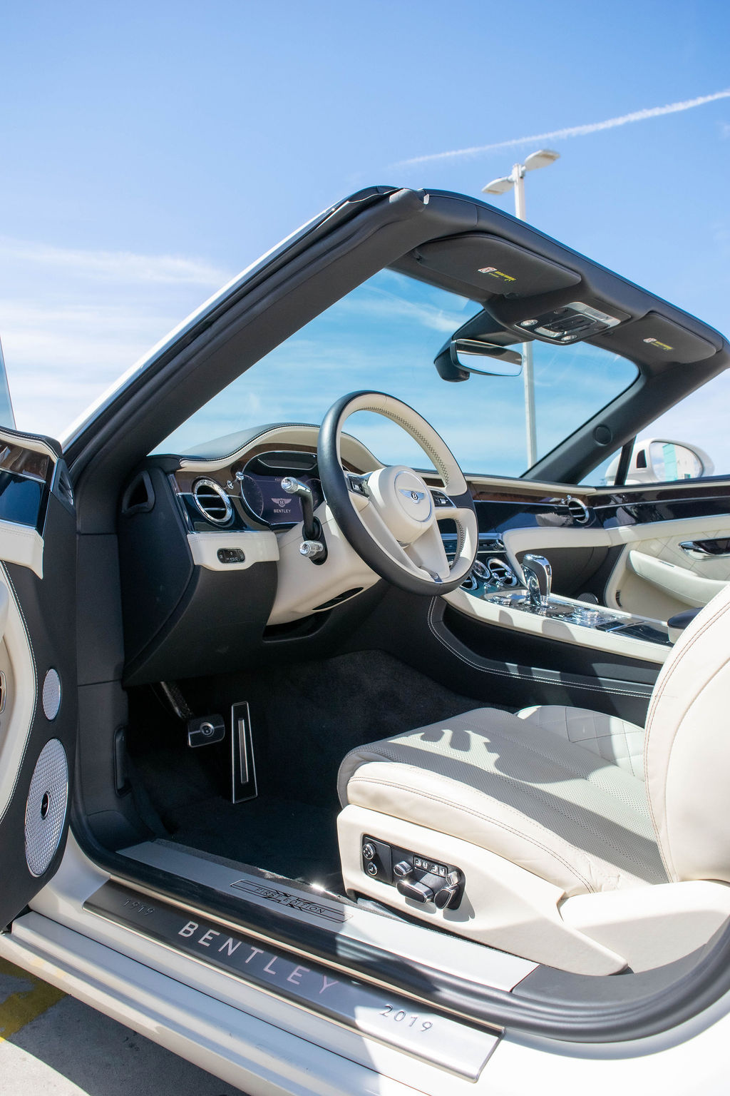 Bentley Continental GTC First Edition finished in White, White interior, rent in Orange County