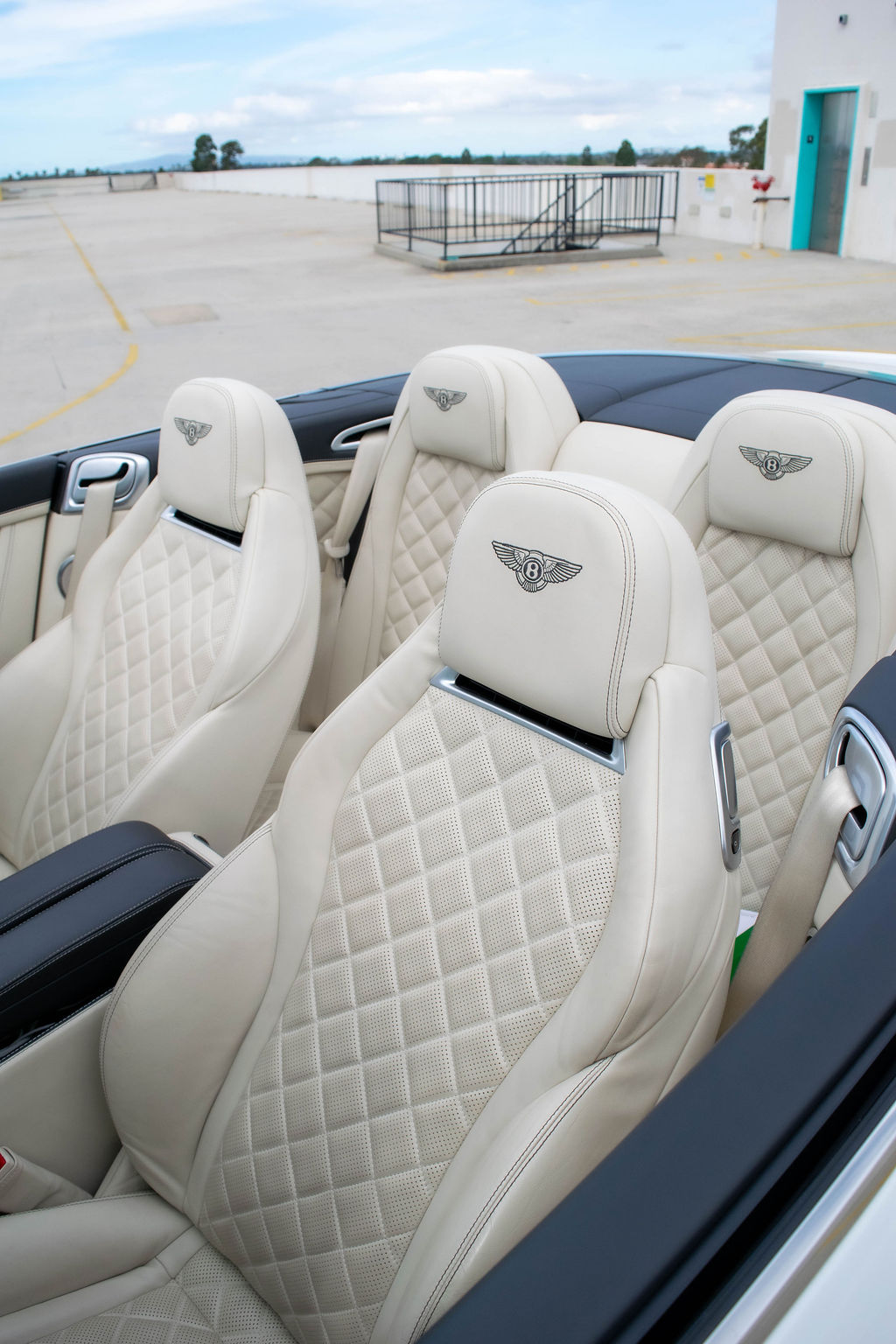 Bentley Continental GTC finished in White, White interior, rent in Orange County