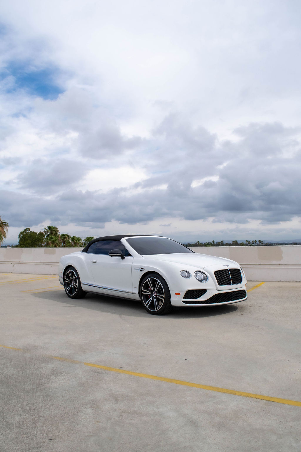White Bentley Continental GTC luxury sedan, AWD, rental in Orange County, CA