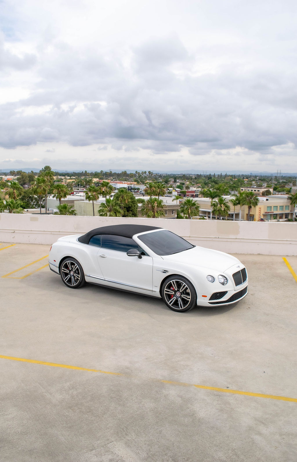 White Bentley Continental GTC exotic car rental, 2 doors, Orange County