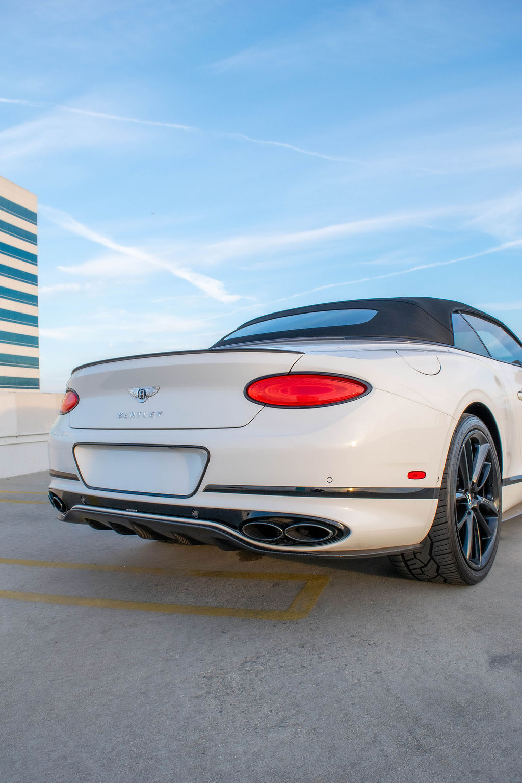White Bentley Continental GTC, Red interior, exotic car rental in Orange County
