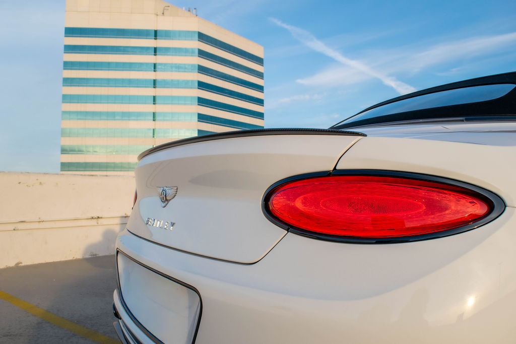 Bentley Continental GTC finished in White, Red interior, rent in Orange County