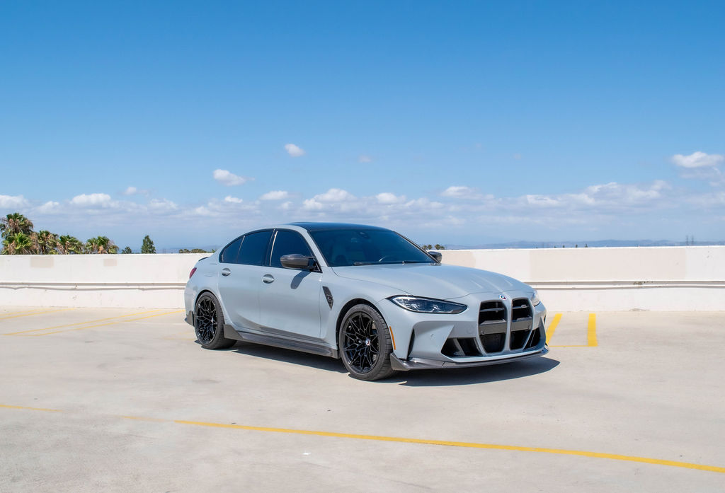 Grey BMW M3 Competition for rent in Orange County