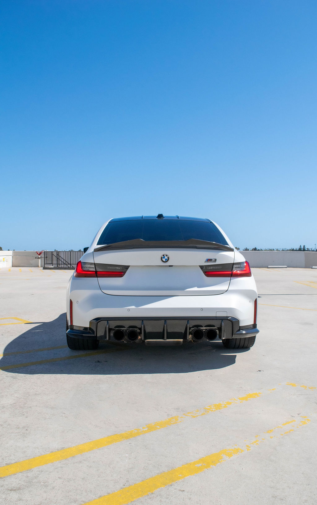 White BMW M3 Competition, 5 seats and 4 doors, rental in Orange County