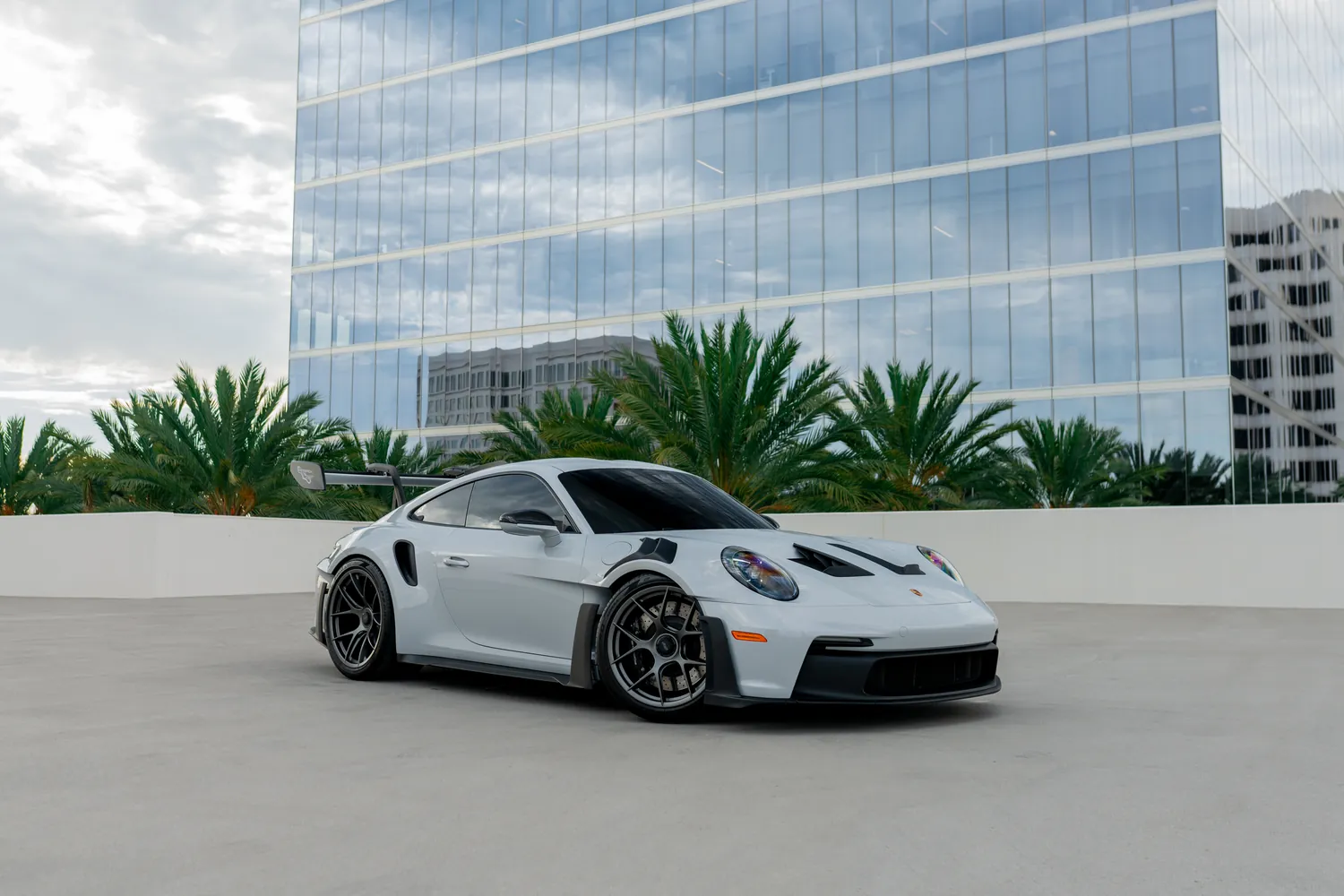 Grey Porsche 911 GT3 RS rental in Southern California, Black interior