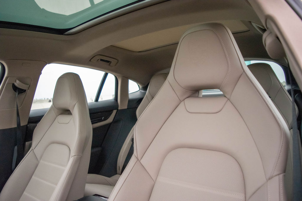 Grey Porsche Panamera, Black interior, Orange County rental
