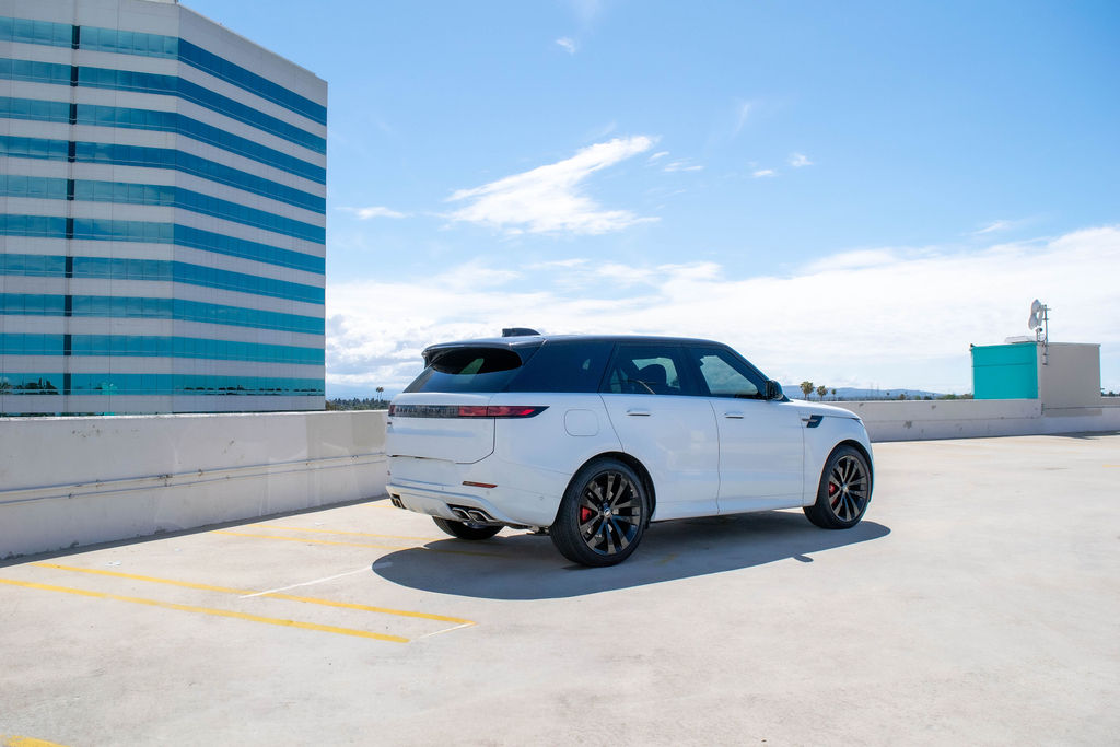 White Range Rover Sport, Black interior, Orange County rental