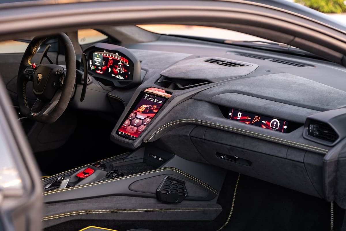 Black Lamborghini Temerario dashboard