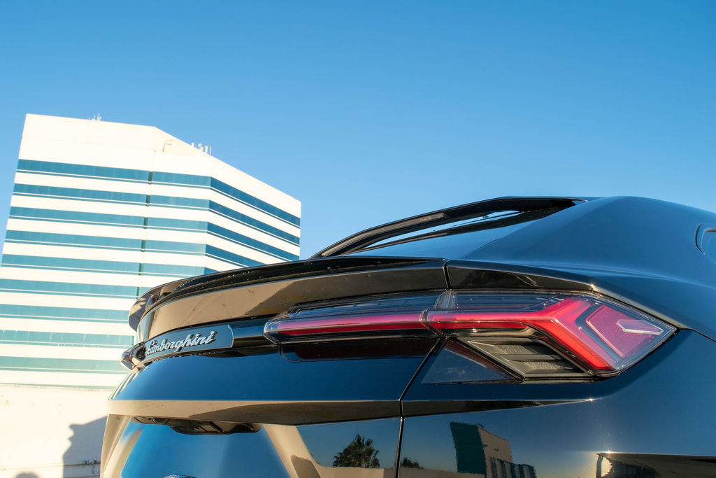 Black Lamborghini Urus S luxury SUV available across Orange County