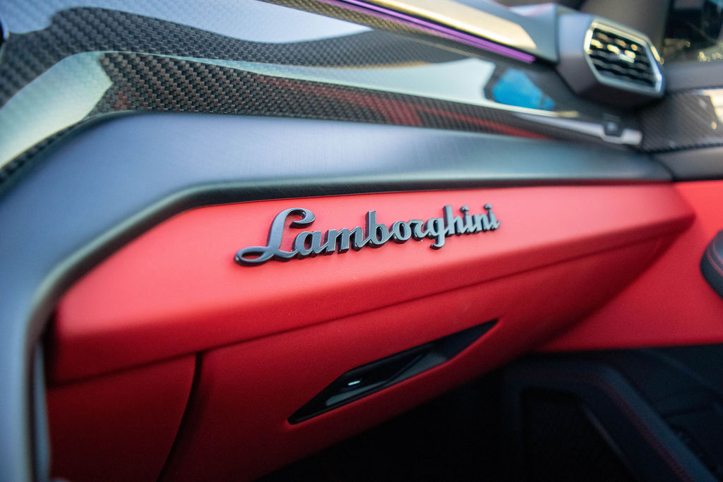 Black Lamborghini Urus S luxury SUV available to rent in Orange County