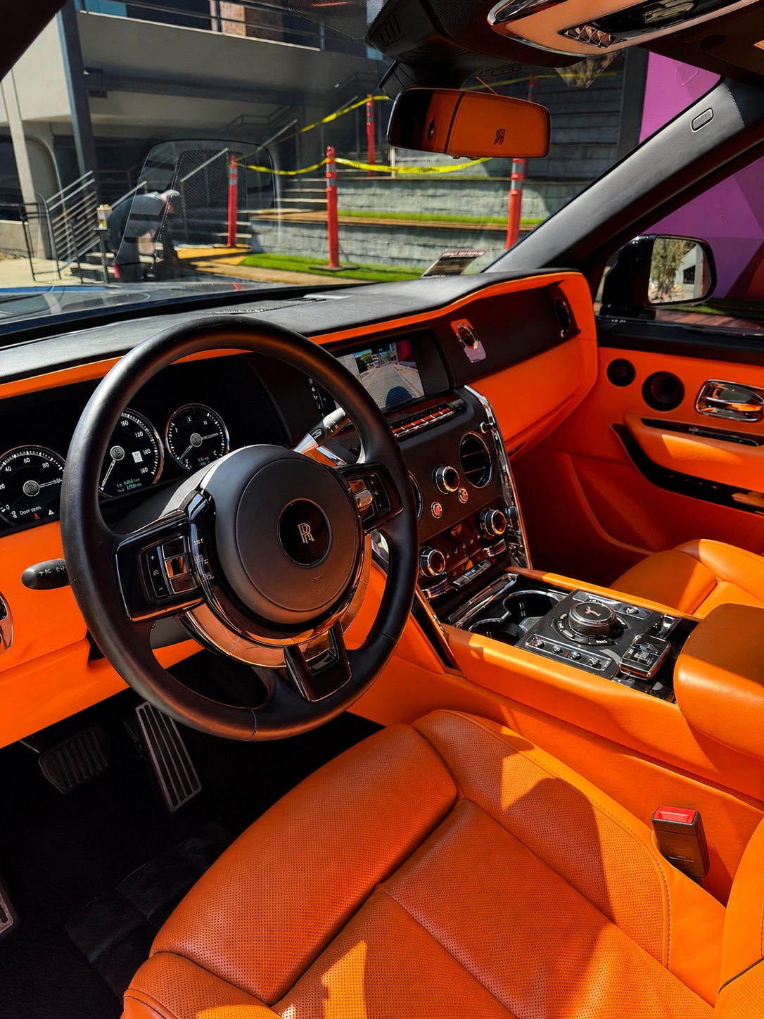 Black Rolls Royce Cullinan Black Badge, exotic car rental in Orange County