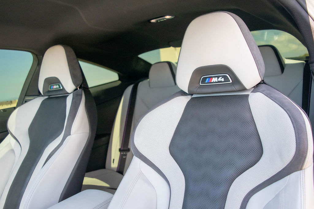 Grey BMW M4 Competition sports car available to rent across Orange County, CA