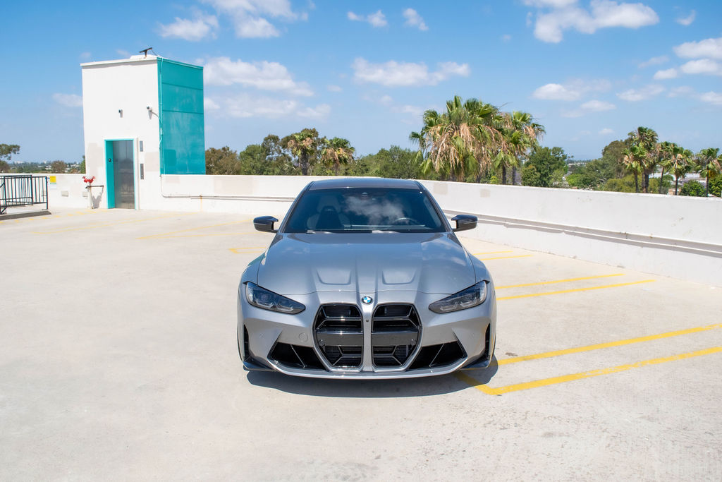 BMW M4 Competition in Grey over Black and White, sports car rental in Orange County
