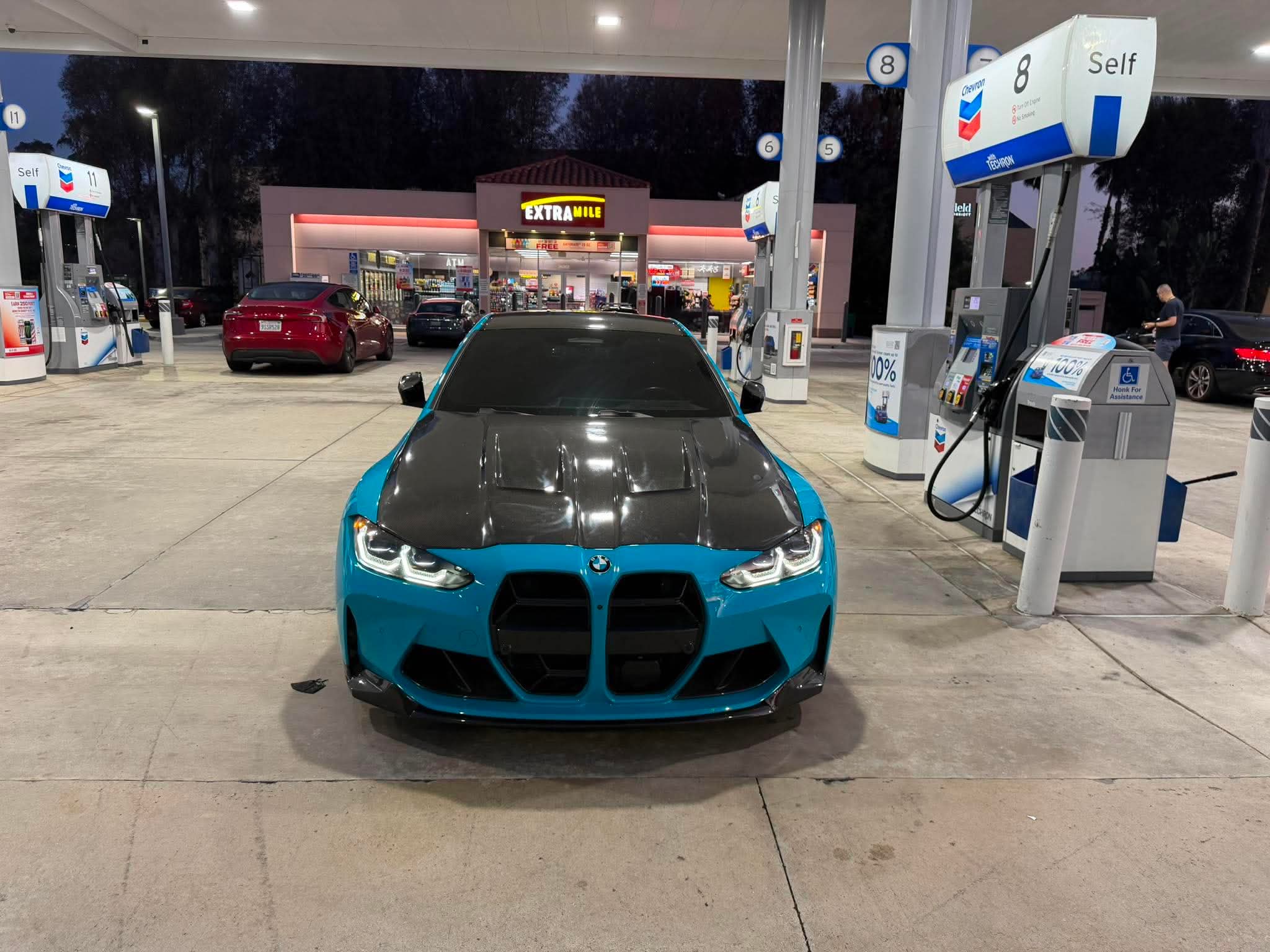 Miami Blue BMW M4 Competition for rent in Orange County