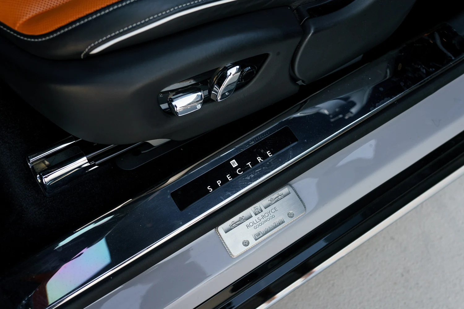Grey Rolls Royce Spectre interior, AWD Sports Car in Southern California