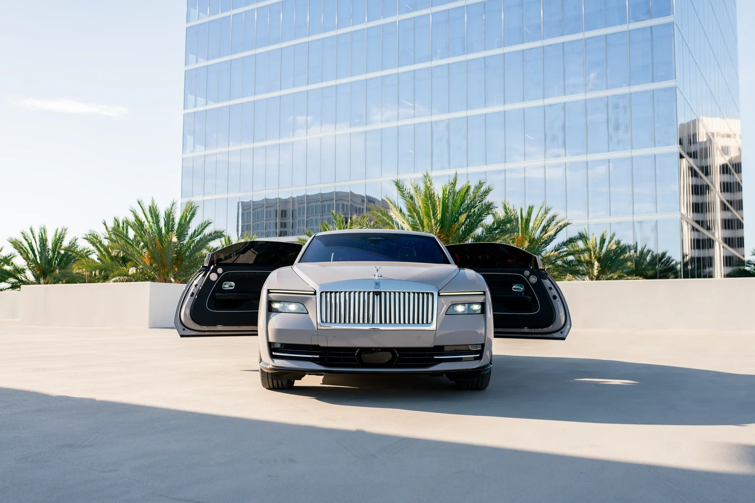 Grey Rolls Royce Spectre, Sports Car for rent in Southern California