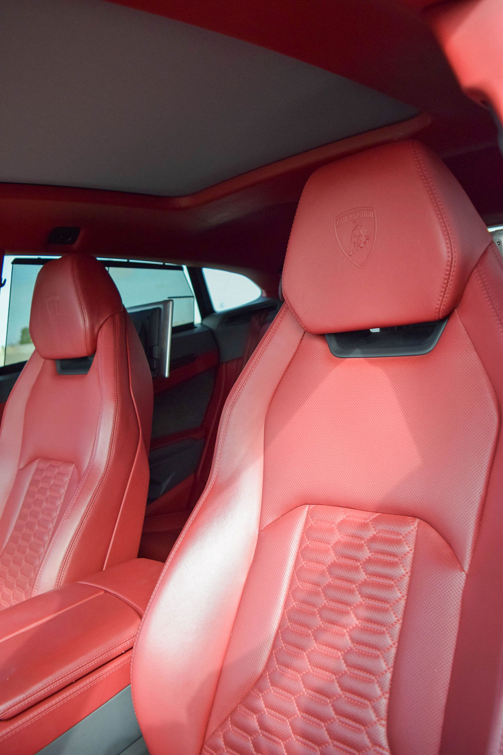 Satin Black Lamborghini Urus Widebody luxury SUV with Red interior