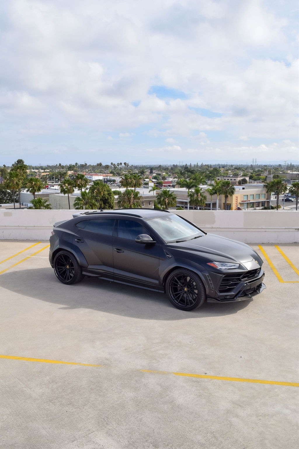 Satin Black Lamborghini Urus Widebody 5 seat 4 door luxury SUV