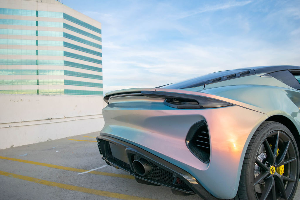 Multi-Color Lotus Emira V4 2 seat RWD sports car in Orange County