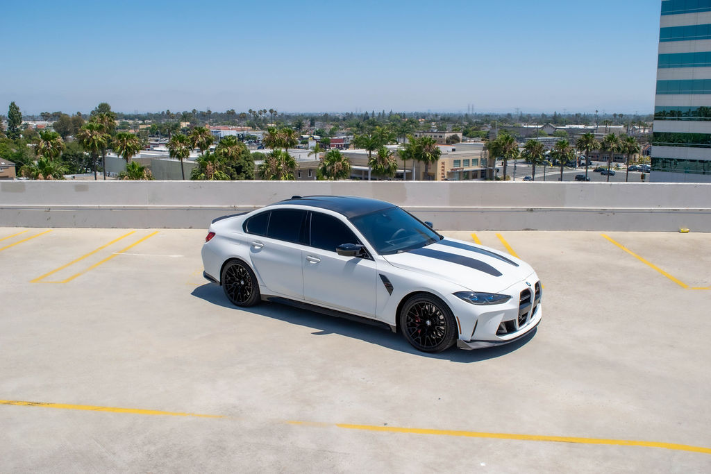 White BMW M3 CS 4 seat 4 door sports car