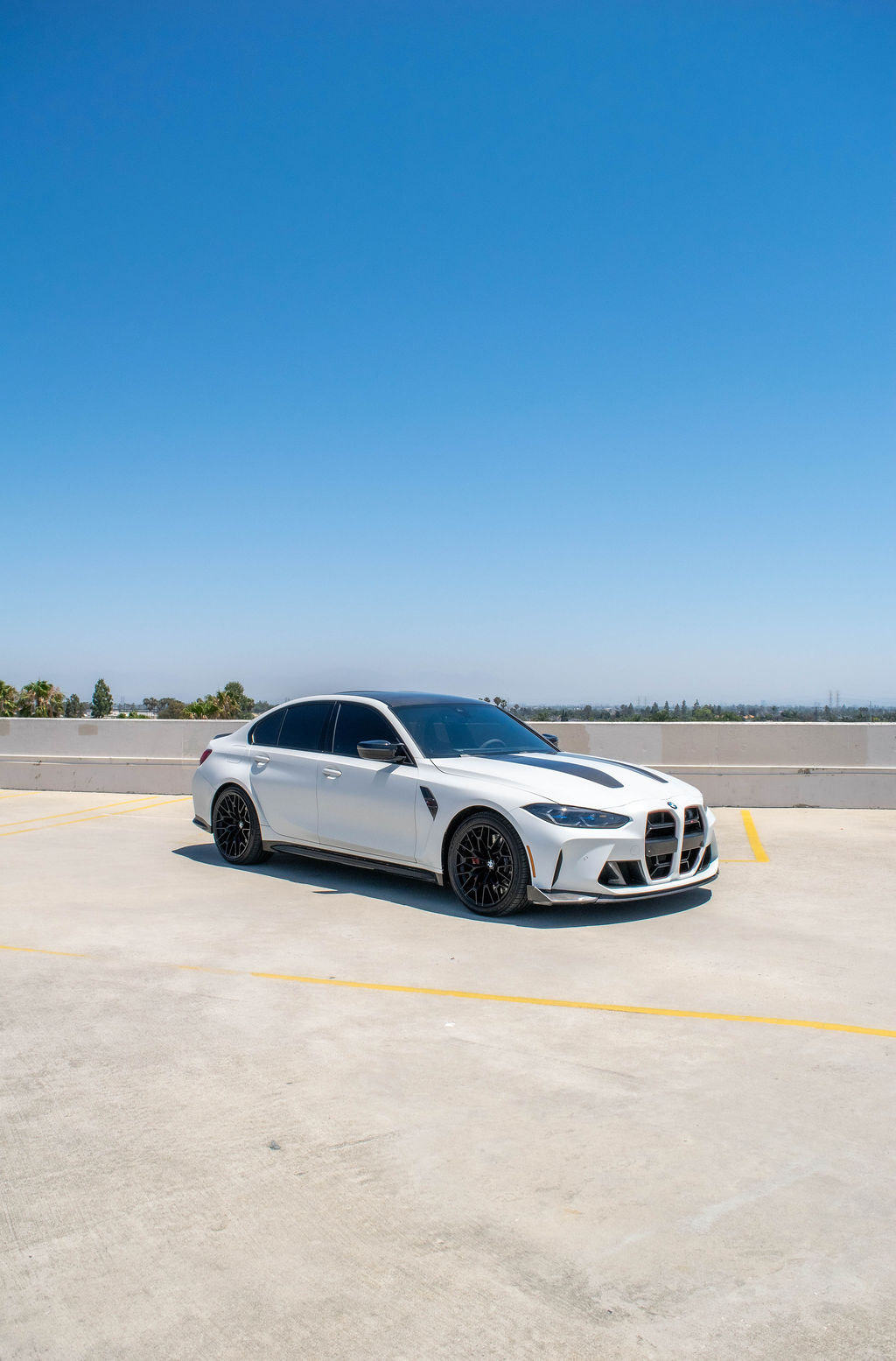 White BMW M3 CS sports car for hire in Orange County