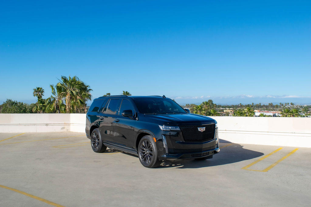 Black Cadillac Escalade ESV Sport for rent in Orange County