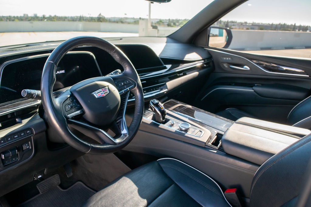 Cadillac Escalade ESV Sport finished in Black, Black interior, rent in Orange County