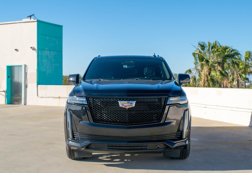 Black Cadillac Escalade ESV Sport, Black interior luxury SUV available in Orange County