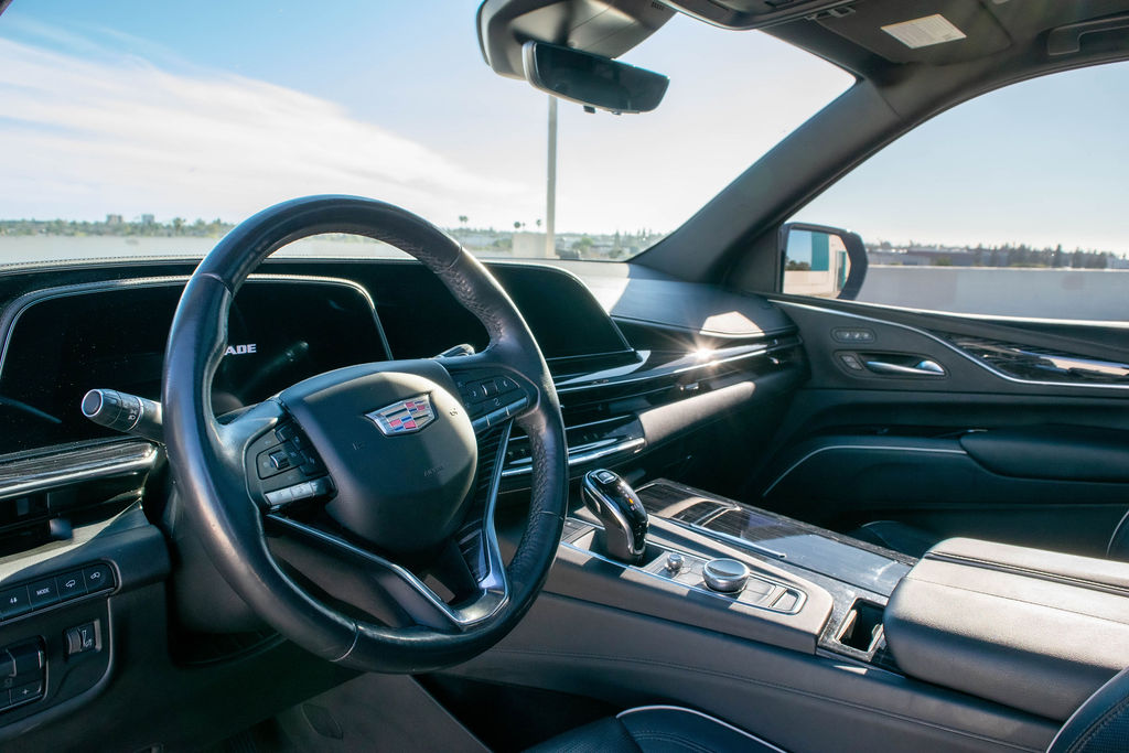 Cadillac Escalade ESV Sport luxury SUV in Black for Orange County rentals
