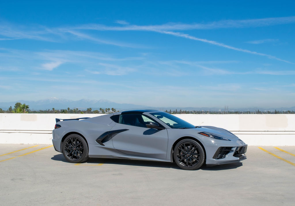 Chevrolet Corvette C8 Stingray in Grey with Black interior, Orange County rental