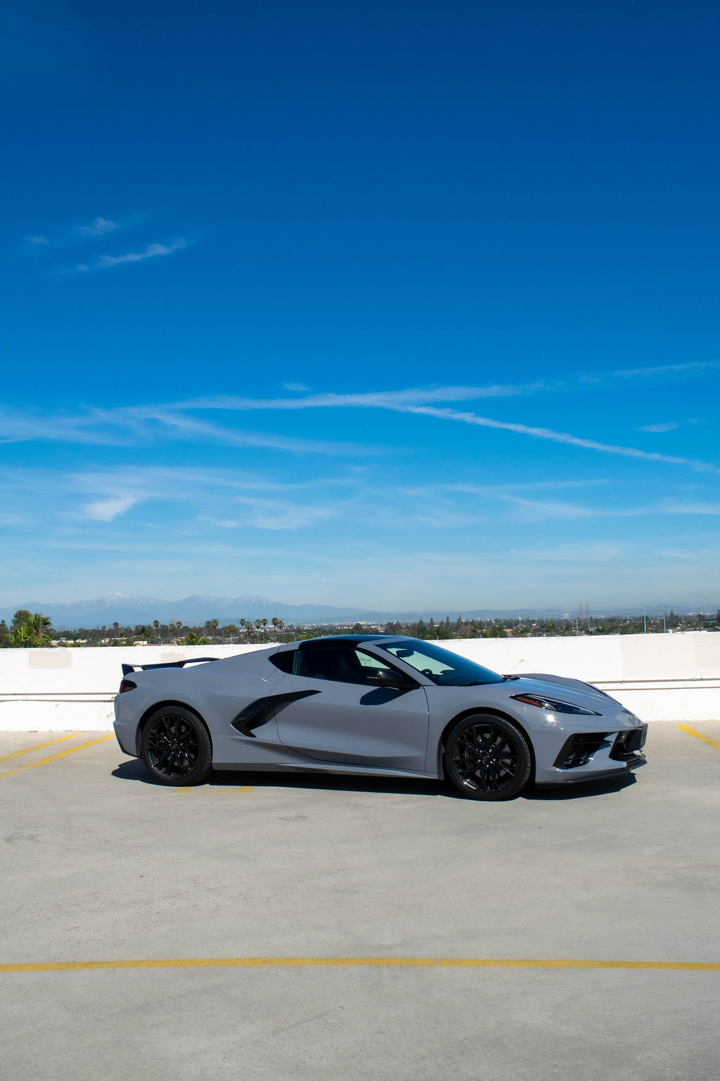 Chevrolet Corvette C8 Stingray finished in Grey, Black interior, rent in Orange County