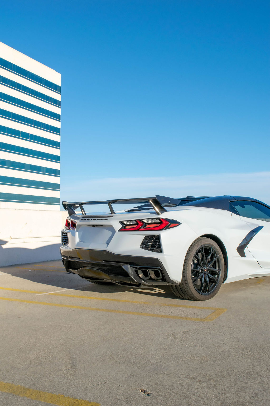 Chevrolet Corvette C8 Stingray finished in White, Black interior, rent in Orange County