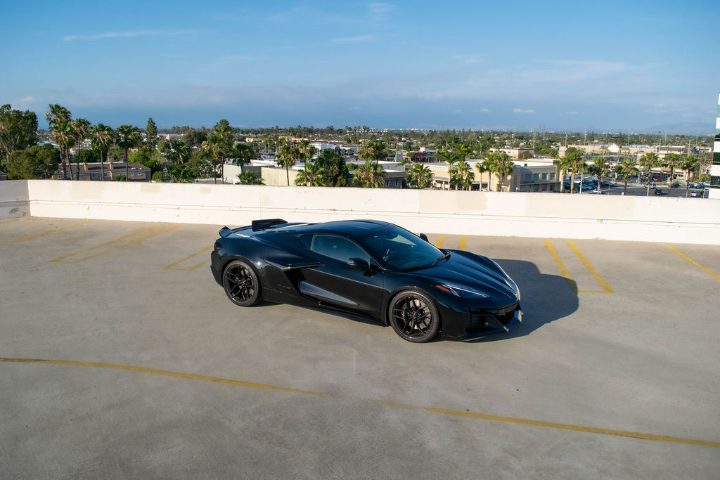 Black Chevrolet Corvette C8 Z06, Black interior, exotic car rental in Orange County