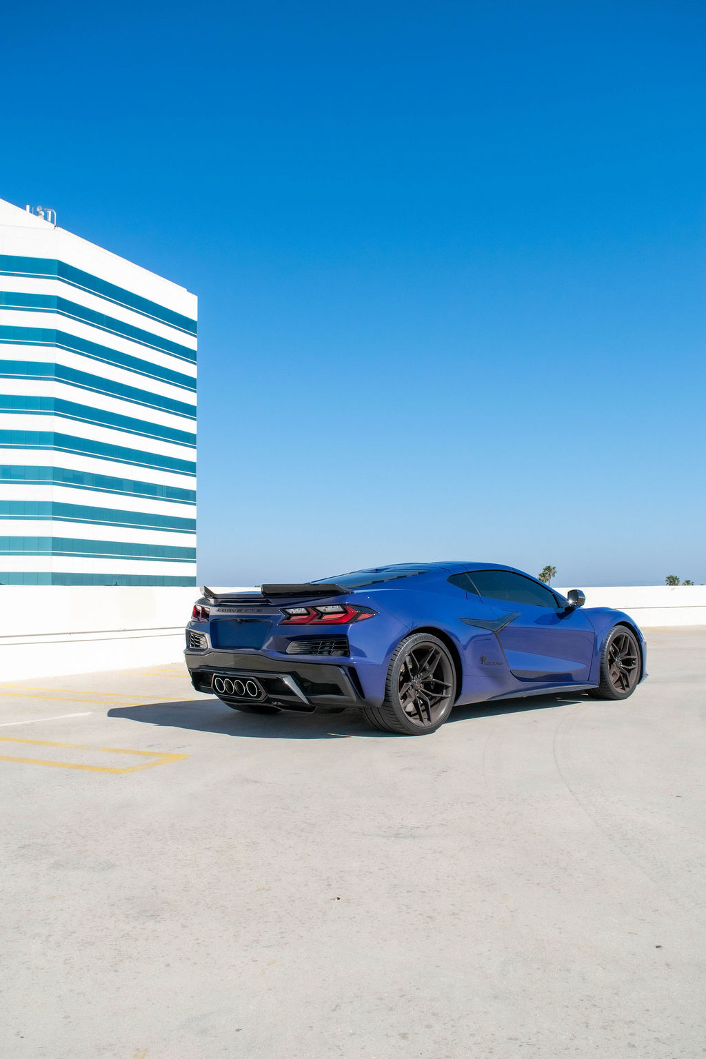 Blue Chevrolet Corvette C8 Z06, a 2 door sports car for hire in Orange County