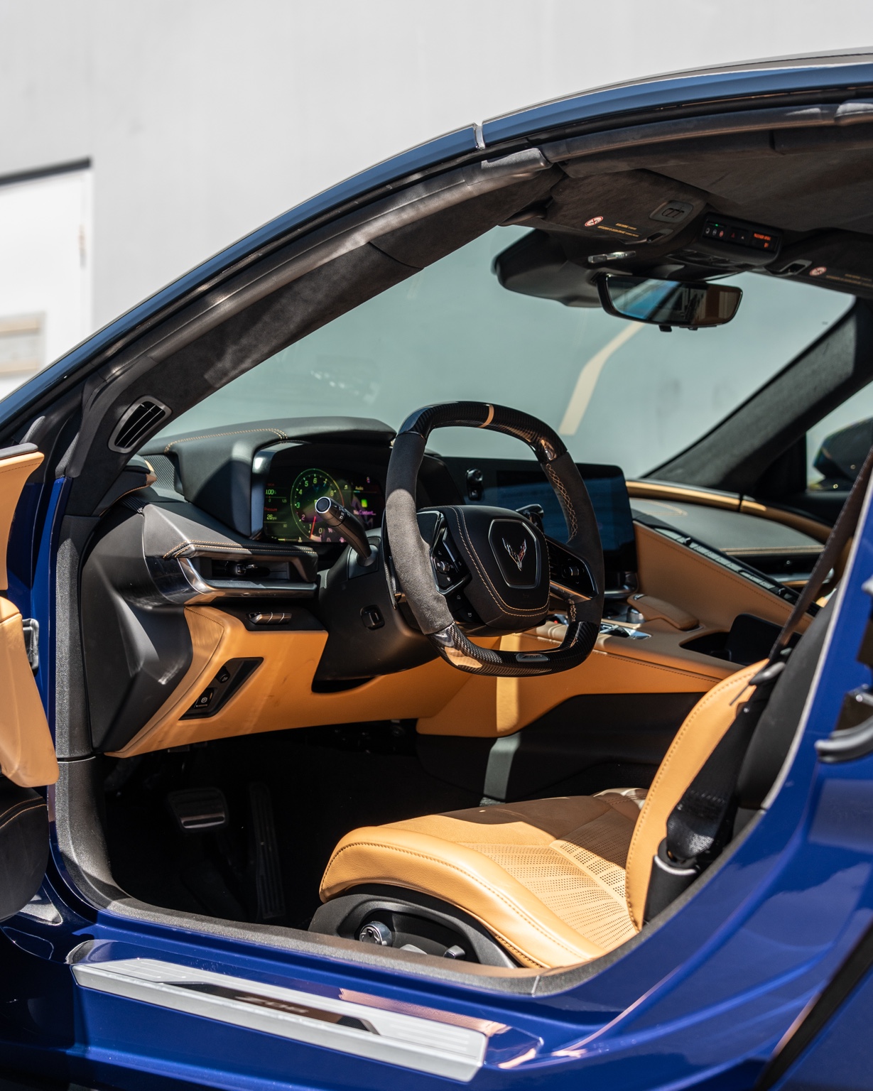 Chevrolet Corvette C8 Z06 in Blue with Orange interior, Los Angeles rental
