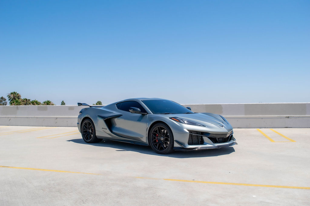 Silver Chevrolet Corvette C8 Z06 for rent in Orange County