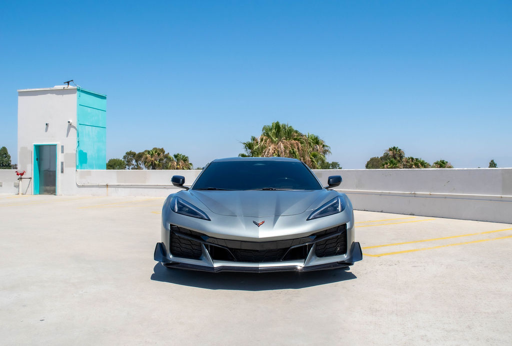 Silver Chevrolet Corvette C8 Z06, a 2 door sports car for hire in Orange County