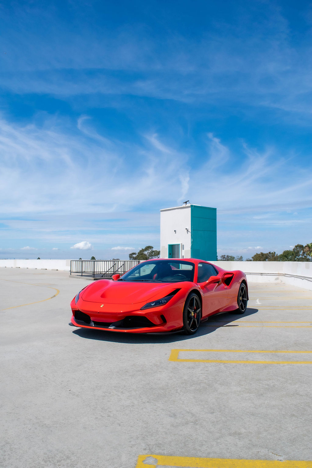Red Ferrari F8 Spider supercar available to rent across Orange County, CA